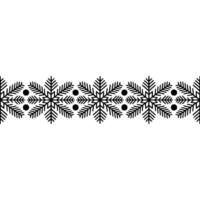 Minimalist Christmas Border Snowflake and Berry vector