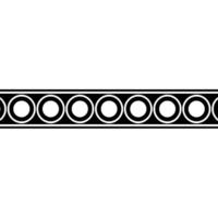 Minimalist Geometric Patterned Border in Black, White, and Gray, for vector