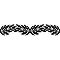 Minimalist Black Leafy Border on Cream Background, Botanical, Decorative vector