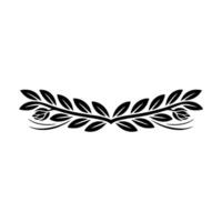 Minimalist Leafy Laurel Wreath on Neutral Background vector