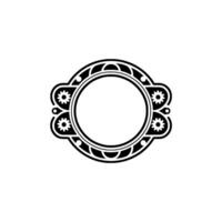Minimalist Black White Ornamental Frame vector