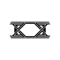 Geometric Black White Optical Illusion , Minimalist vector