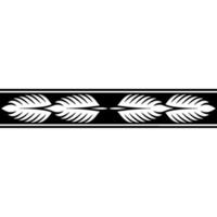 Elegant Black White Feather Motif Border, Minimalist vector