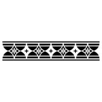 Geometric Black and White Decorative Border Element 1 vector