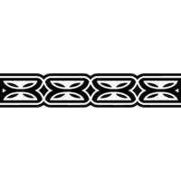 Geometric Black Border Ornament on White Background, Minimalist vector