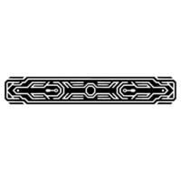 Modern Tech Border Black Geometric on White vector