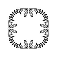 Minimalist Floral Frame with Clean Typography Element vector
