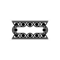 Geometric Abstract Frame Black and White Pattern vector