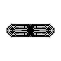Minimalist Tech Circuit Board in Black and White vector