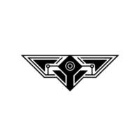 Futuristic Tech Geometric with Glowing Eye vector