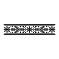 Minimalist Winter Border Ornament Snowflake, Branches, Dots vector