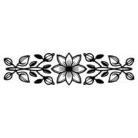 Elegant Black Floral Border on Cream Background 1 vector