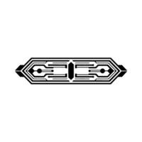Tech Circuit Board Minimalist Black and White vector