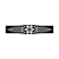 Floral Black and White Border Elegant, Decorative vector