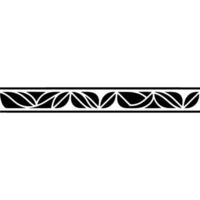 Minimalist Leaf Border in Black on Gradient Background vector