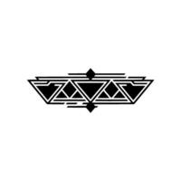 Geometric BridgeLike in Black on White Background vector