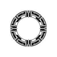 Abstract Tech Circle Element Modern Black White vector