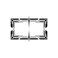 Minimalist Tech Frame Geometric , Futuristic, Simple and Clean vector