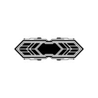 Futuristic Black Hexagon on White Background vector