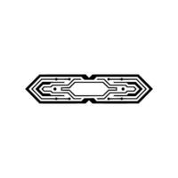 Futuristic Circuit Board Element in Minimalist Style vector
