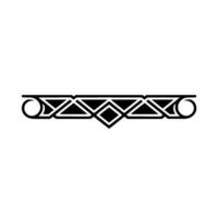Elegant Geometric Border Ornament on White Background vector
