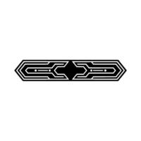 Minimalist Geometric Ornament, Black White, Repeating Pattern vector