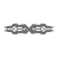 Geometric Circuit Board Pattern on White Modern Tech vector
