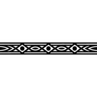 Abstract Geometric Border Element Black White Pattern on Light Background vector