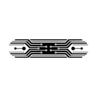 Minimalist Circuit Board , Technology, Digital, Black and White vector