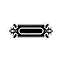 Elegant Rectangular with Floral Ornaments vector