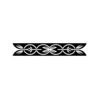Elegant Black and White Floral Border on White Background 10 vector