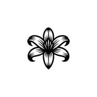 Stylized Lily Illustration on Soft Gray Background vector