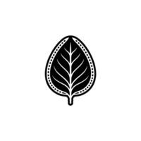 Elegant Black and White Leaf vector