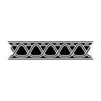 Geometric Black and White Border Element Decorative vector