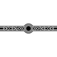 Minimalist Geometric Ornament Black on White, Decorative Border vector