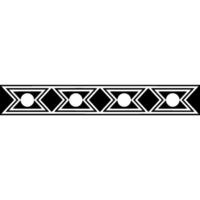Geometric Border in Black, White, and Gray Abstract, Modern Pattern vector
