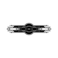 Tech Ornament, Minimalist Circuit Board vector