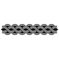 Geometric Black White Woven Border Element vector