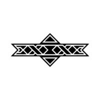 Black Geometric Ornamental on White Background vector