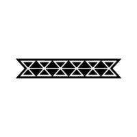 Minimalist Black Geometric Ribbon on White, Decorative Border Element vector