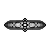 Minimalist Winter Snowflake Emblem on White Background vector
