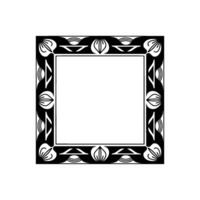 Elegant Art Deco Frame Black and White, Ornate , Illustration vector