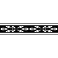 Elegant Black White Foliage Border Element vector
