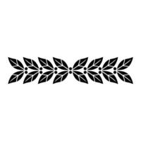 Minimalist Holly Border on White Background vector