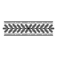 Minimalist Decorative Border with Geometric Foliage vector
