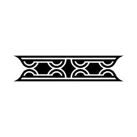 Decorative Geometric Border Element in Black and White, vector