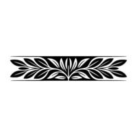 Elegant Black White Leafy Border For Graphics vector