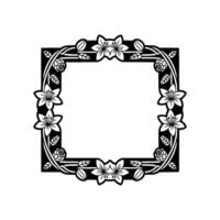 Elegant Floral Frame in Art Nouveau Style Illustration vector