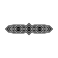 Geometric Black Ornament on White Modern Element vector