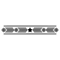 Minimalist Winter Holiday Border with Star and Snowflakes vector
